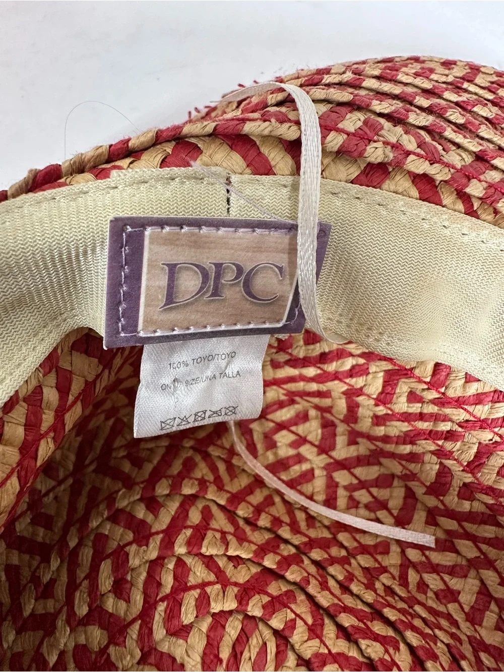 DPC Women's Wide Brim Coastal Beach Sun Hat Made with Toyo Straw